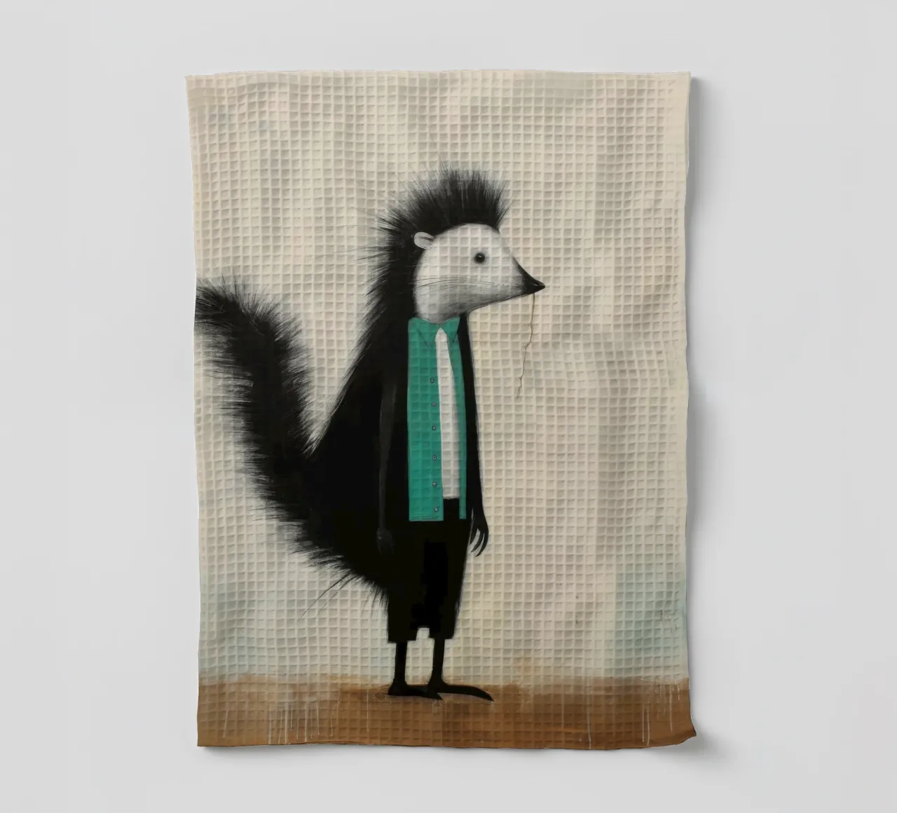 Minimal Skunk 2 canovaccio da cucina da Minimal Animal Art