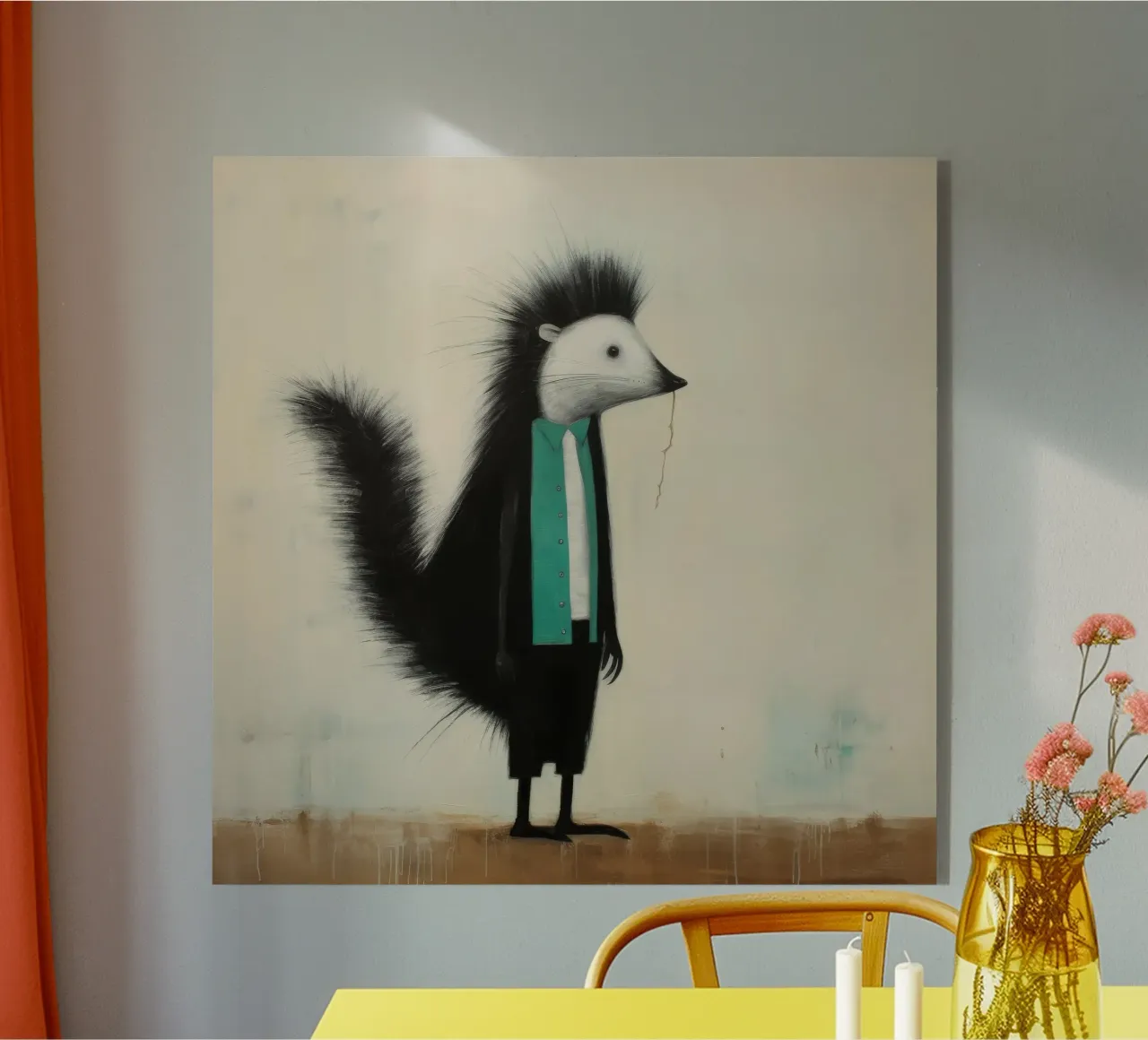 Minimal Skunk 2 plexiglass da Minimal Animal Art