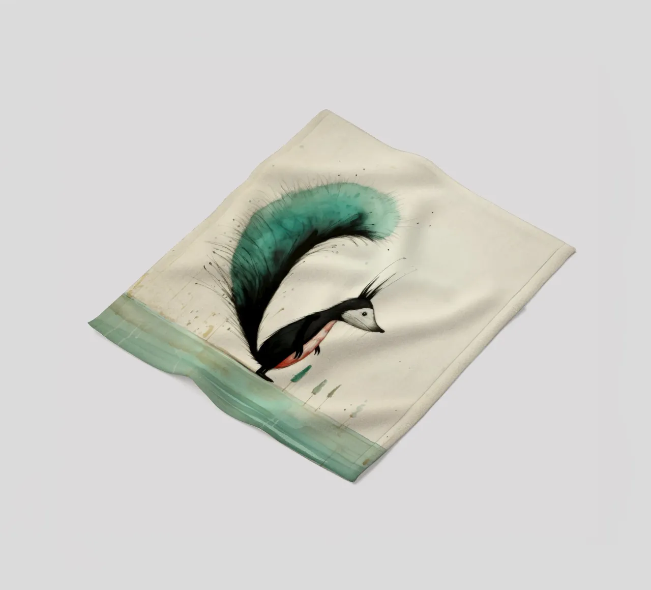 Minimal Skunk 3 coperta in pile da Minimal Animal Art