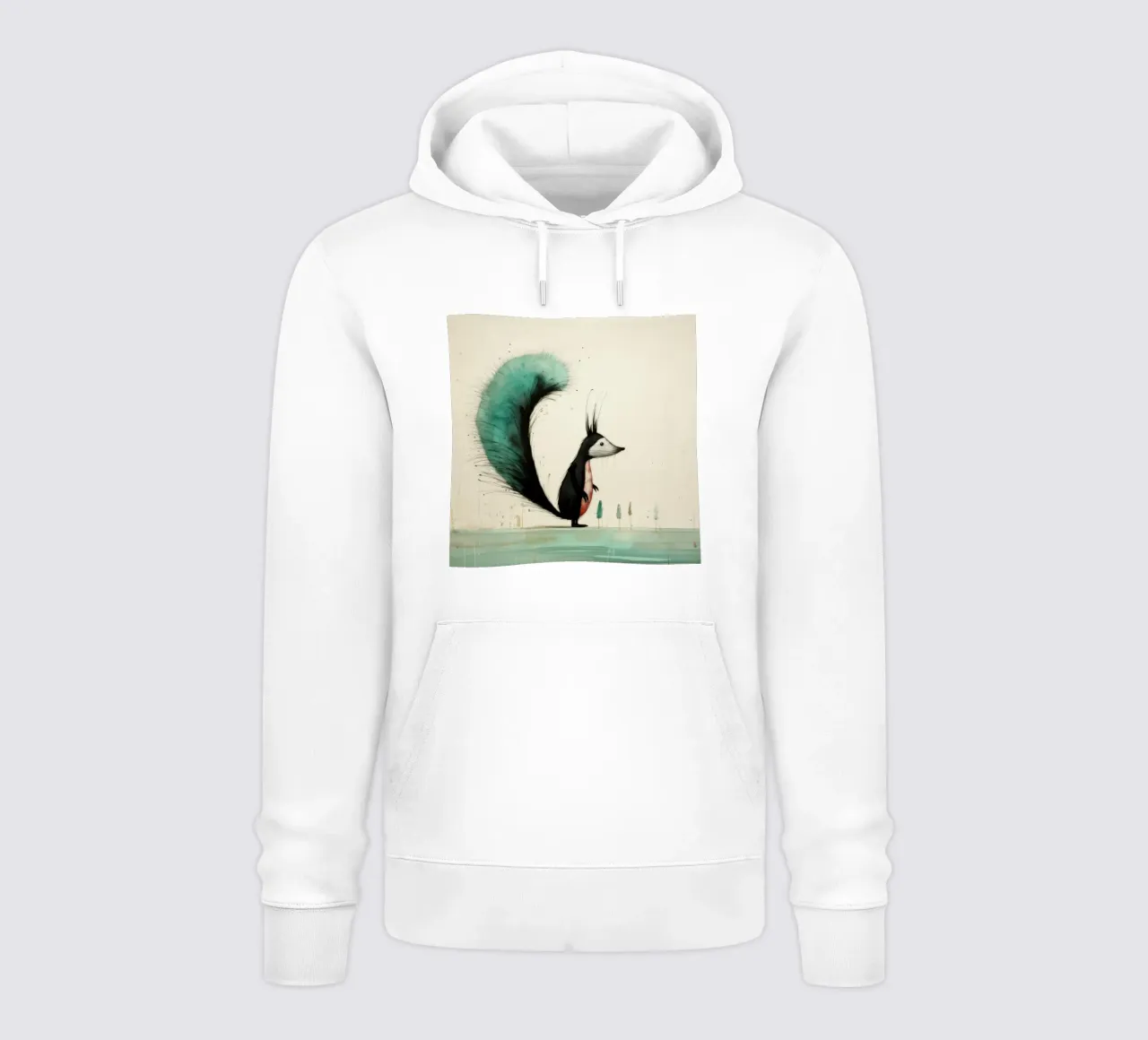 Minimal Skunk 3 felpa con cappuccio da Minimal Animal Art