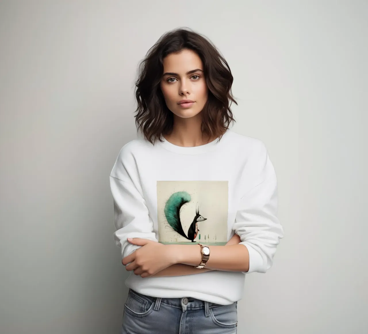 Minimal Skunk 3 felpa da Minimal Animal Art