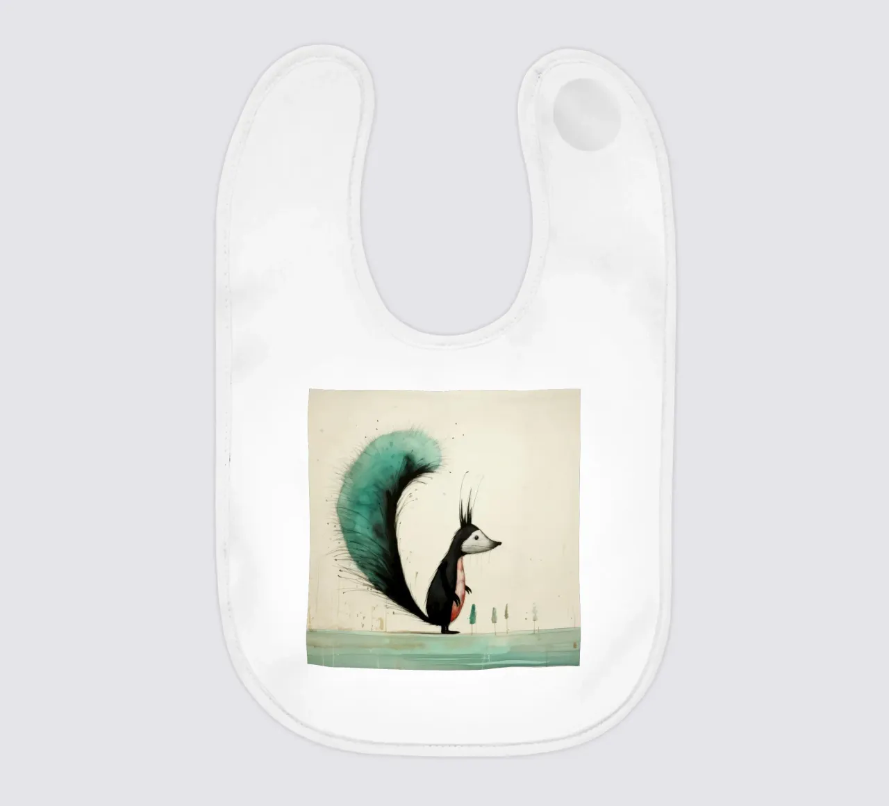 Minimal Skunk 3 bavaglino da Minimal Animal Art
