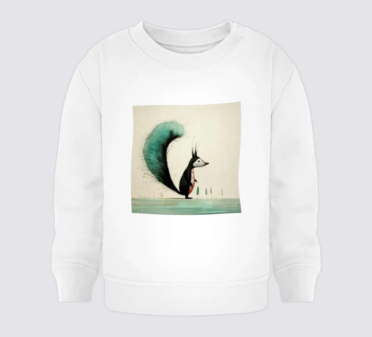 Minimal Skunk 3 felpa neonato da Minimal Animal Art