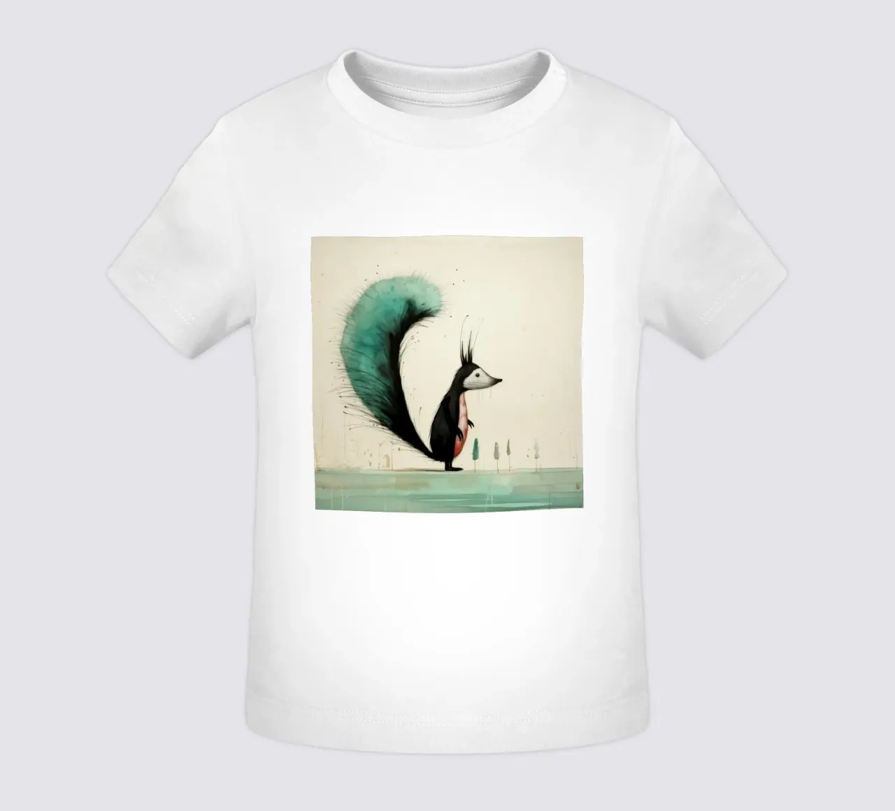 Minimal Skunk 3 maglietta neonato da Minimal Animal Art