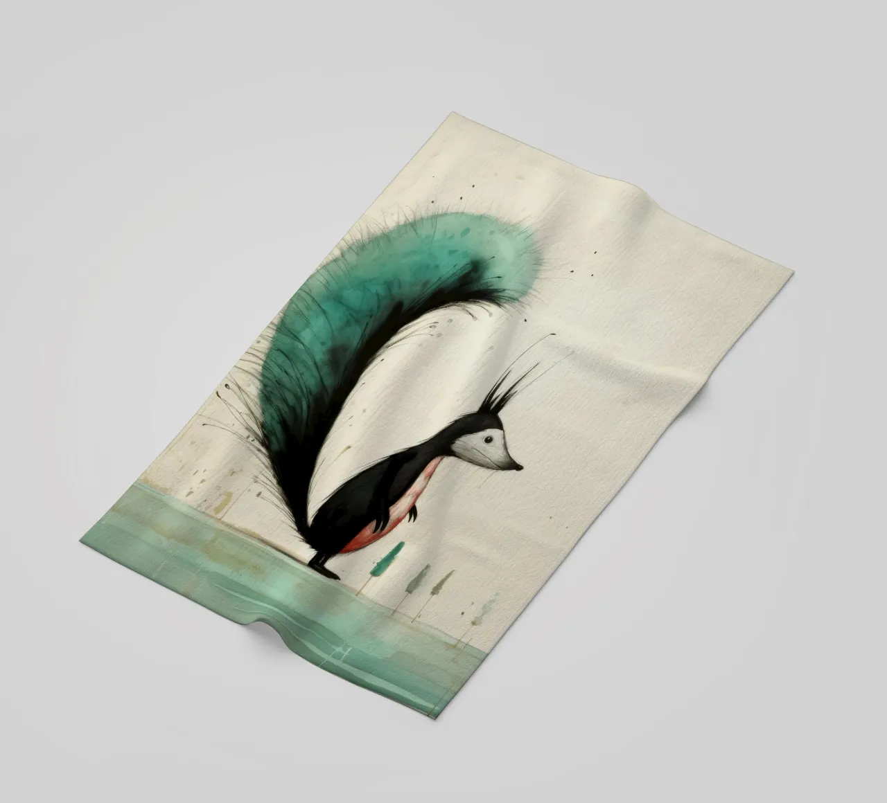 Minimal Skunk 3 telo mare da Minimal Animal Art