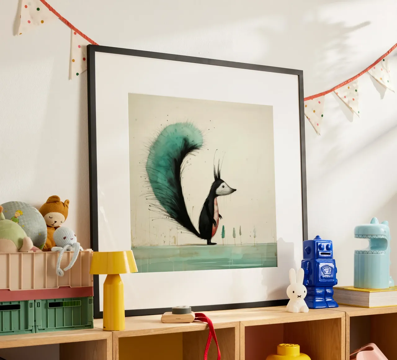 Minimal Skunk 3 Poster von Minimal Animal Art