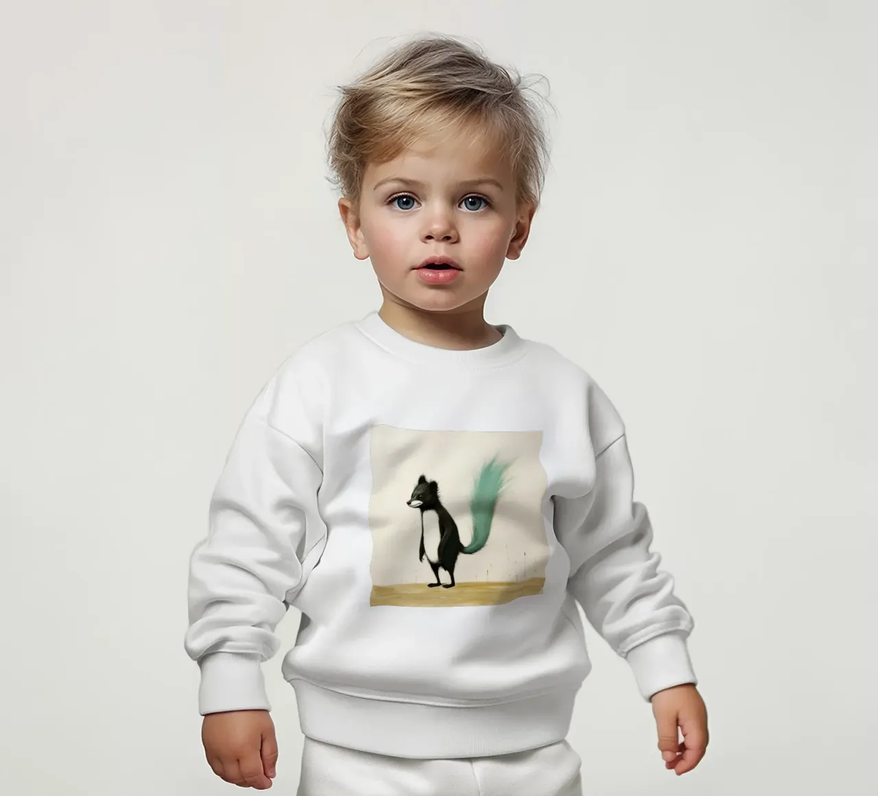 Minimal Skunk 4 felpa neonato da Minimal Animal Art