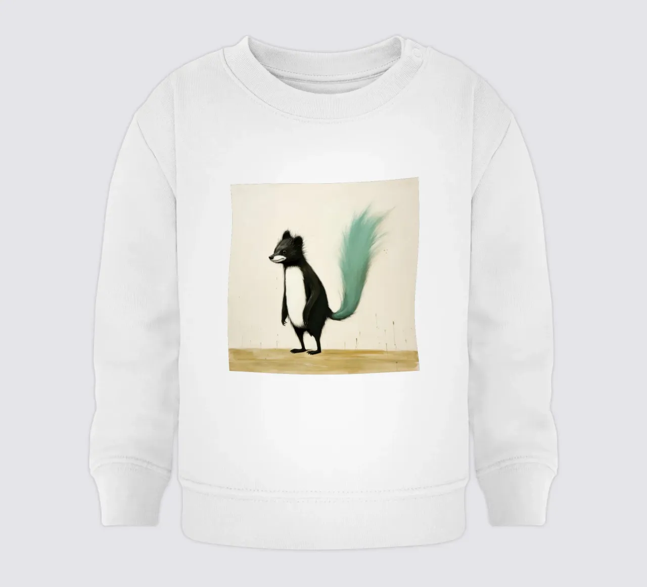 Minimal Skunk 4 felpa neonato da Minimal Animal Art