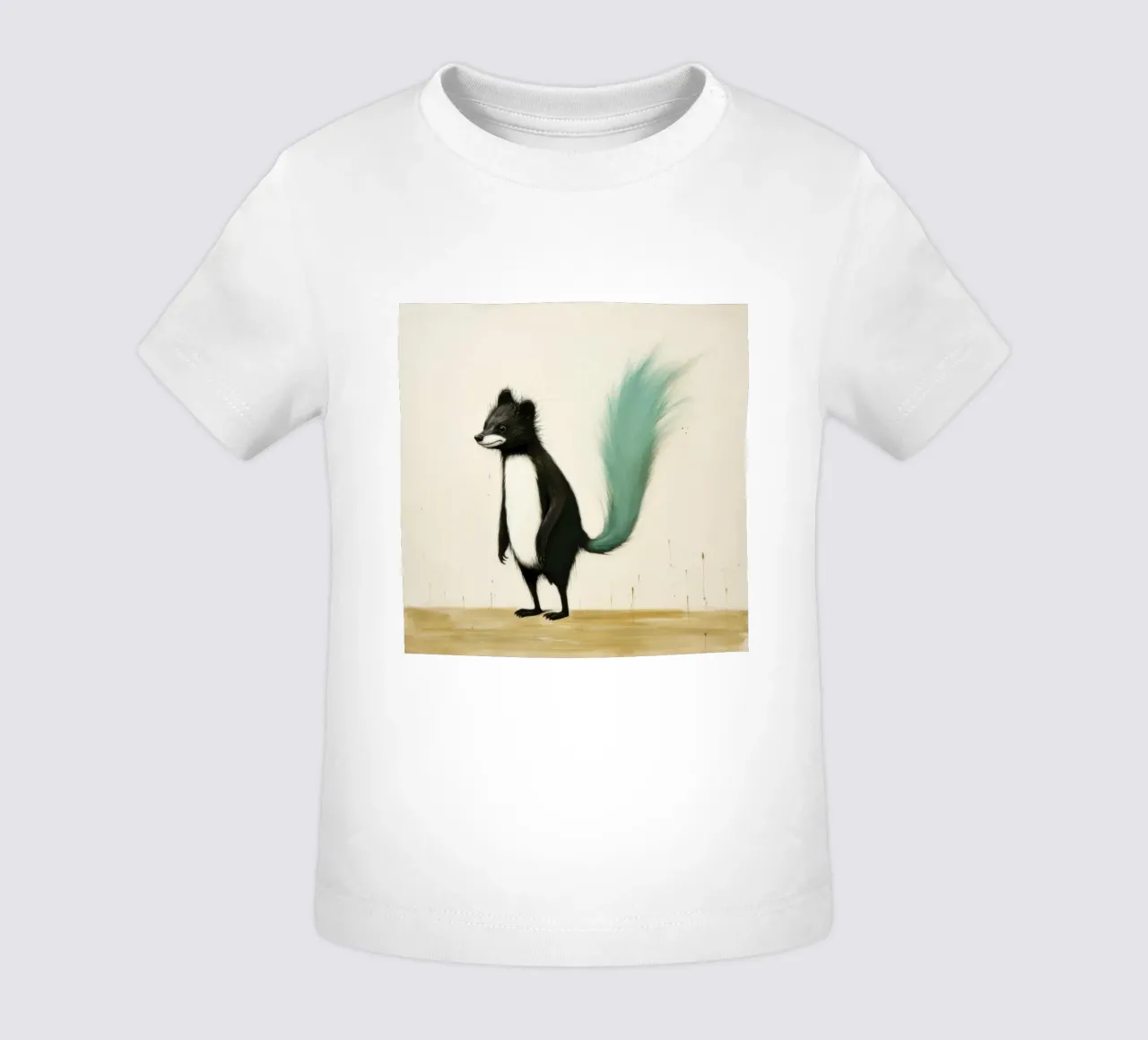 Minimal Skunk 4 maglietta neonato da Minimal Animal Art