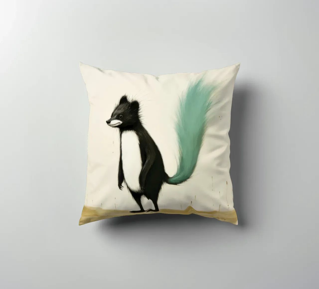 Minimal Skunk 4 cuscino da Minimal Animal Art