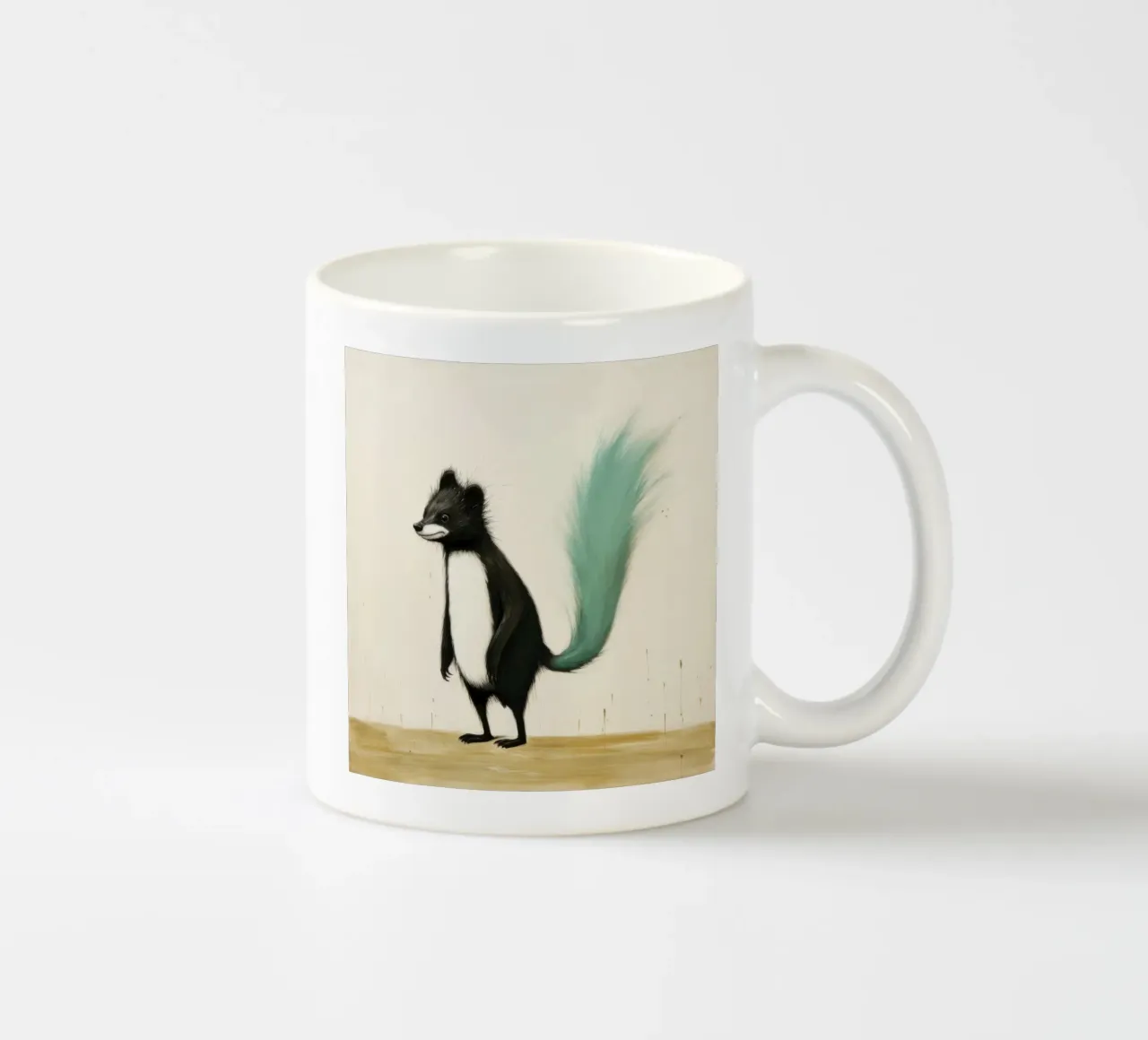 Minimal Skunk 4 tazza in ceramica da Minimal Animal Art