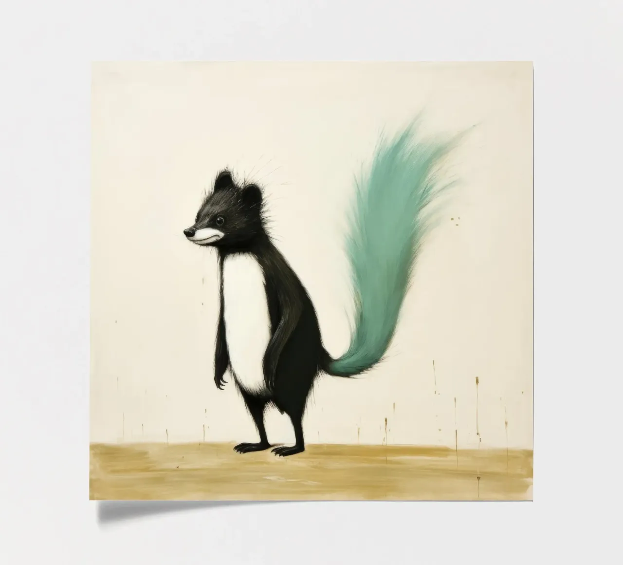 Minimal Skunk 4 foglio adesivo da Minimal Animal Art