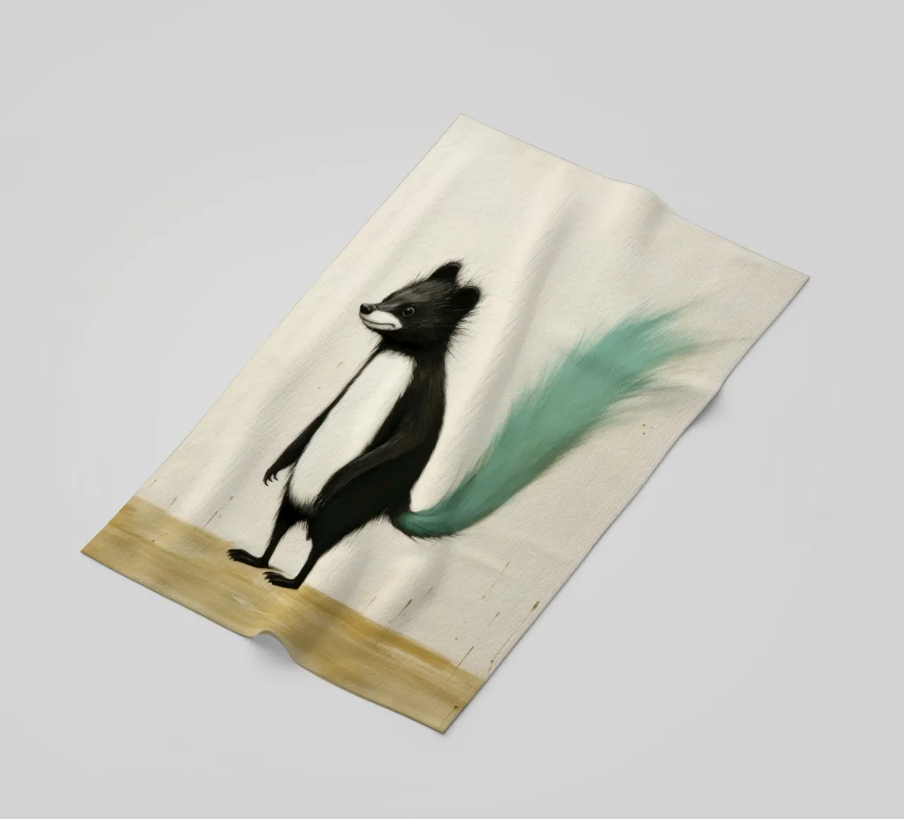 Minimal Skunk 4 telo mare da Minimal Animal Art