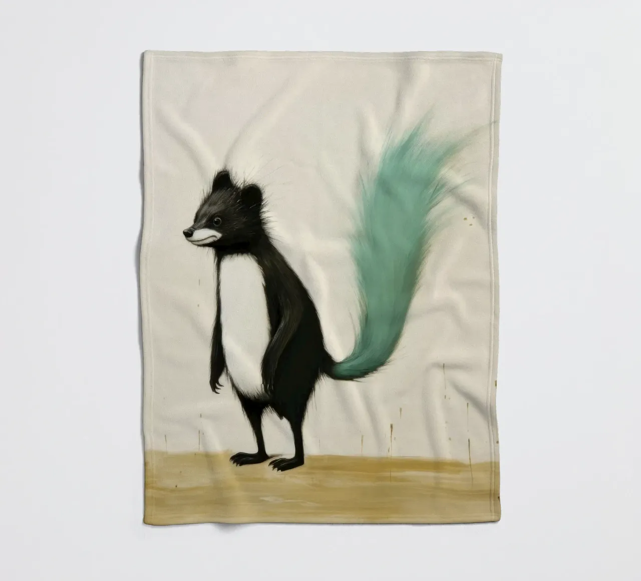 Minimal Skunk 4 coperta in pile da Minimal Animal Art