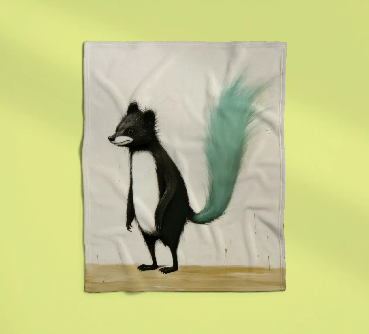 Minimal Skunk 4 coperta in pile da Minimal Animal Art