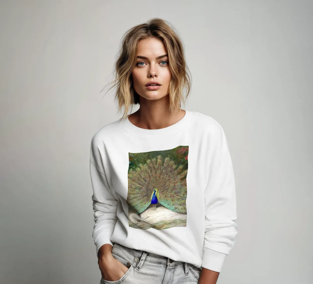 Peacock sweatshirt by apoloprints