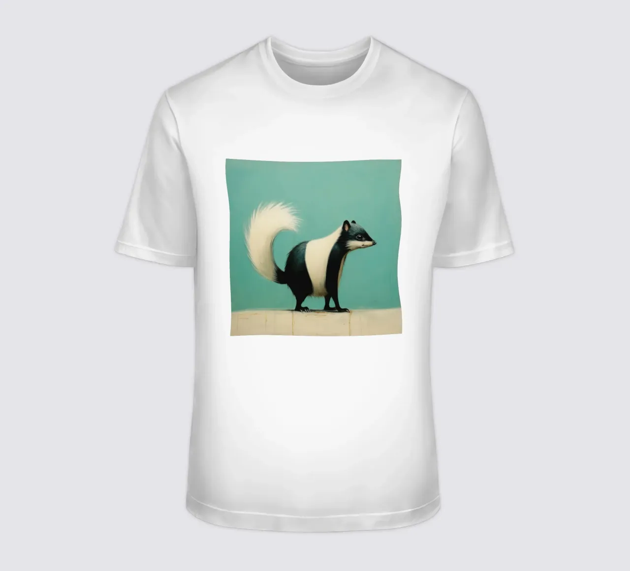 Minimal Skunk 1 t-shirt da Minimal Animal Art