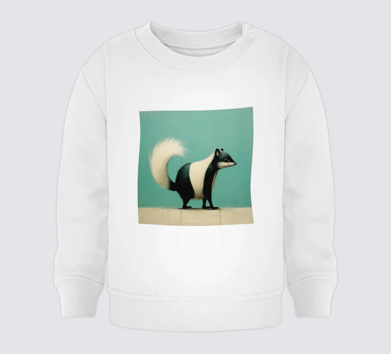 Minimal Skunk 1 felpa neonato da Minimal Animal Art