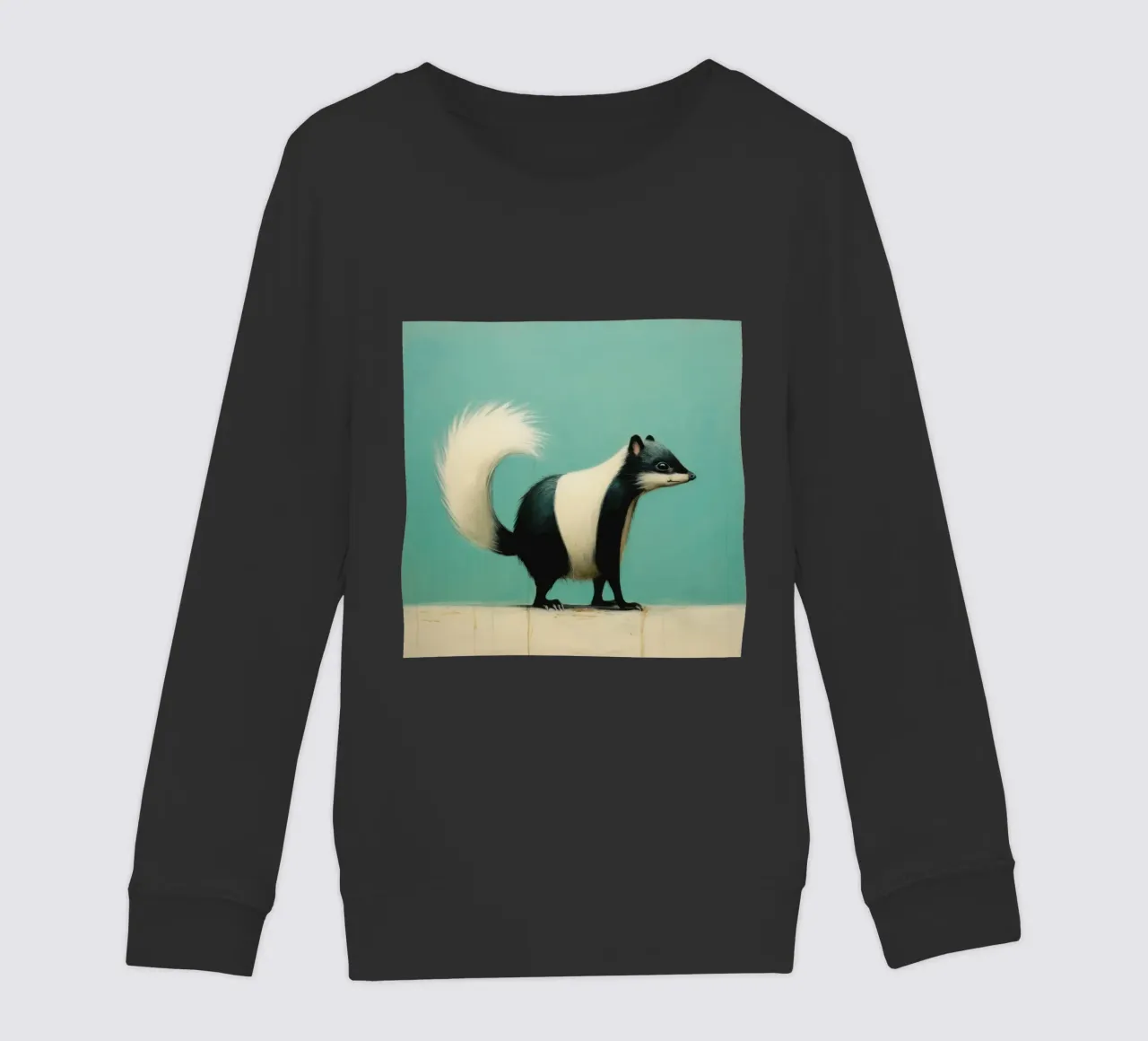 Minimal Skunk 1 felpa bambino da Minimal Animal Art