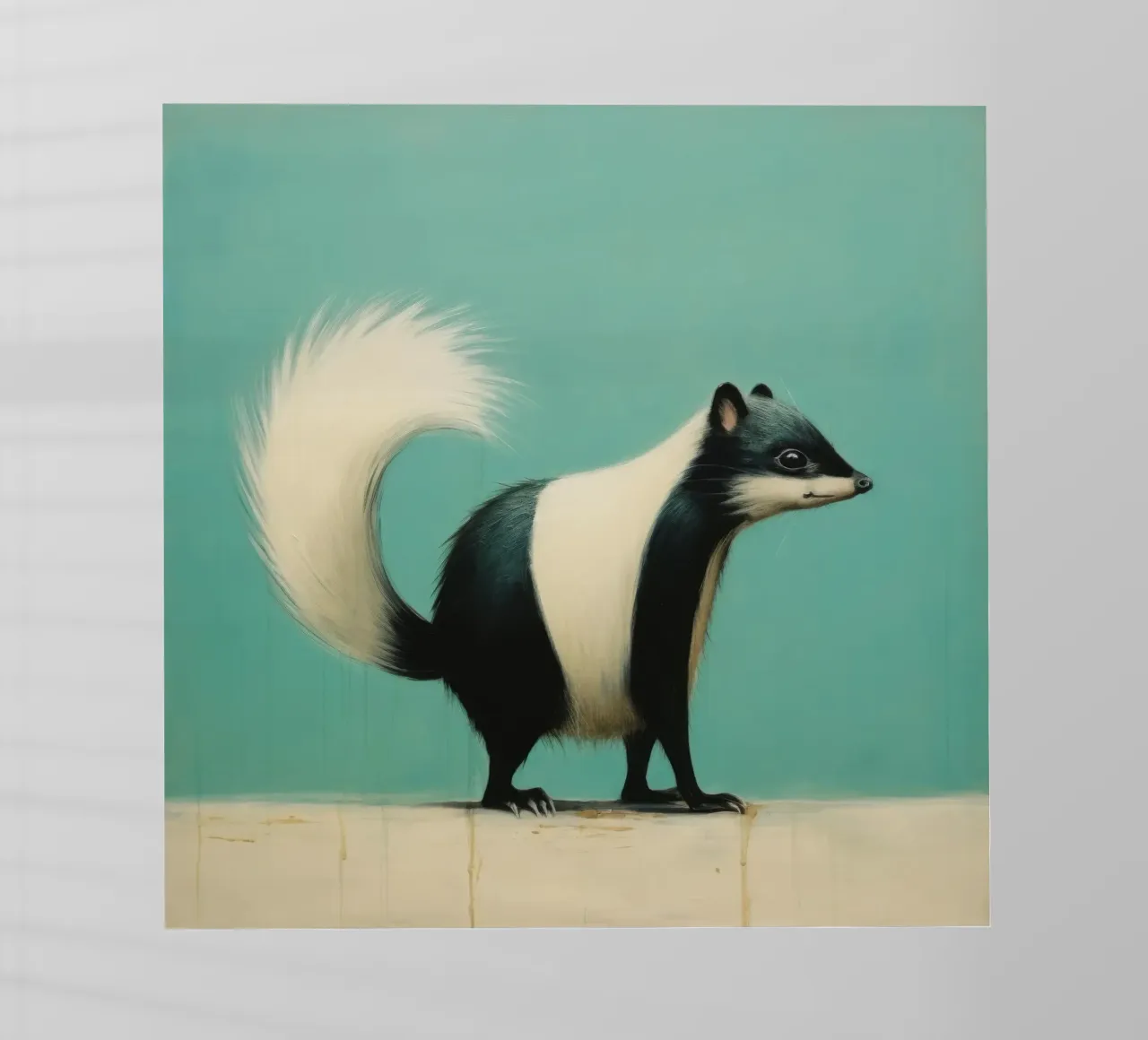 Minimal Skunk 1 pellicola backlit da Minimal Animal Art