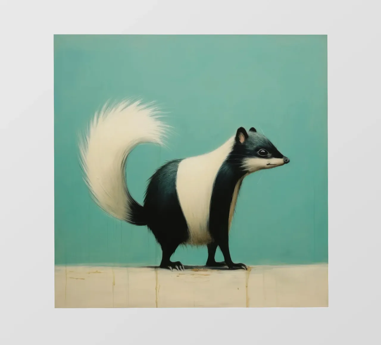 Minimal Skunk 1 pellicola backlit da Minimal Animal Art