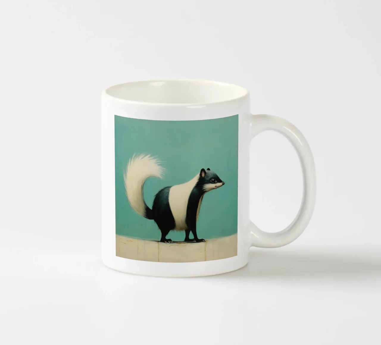 Minimal Skunk 1 tazza in ceramica da Minimal Animal Art