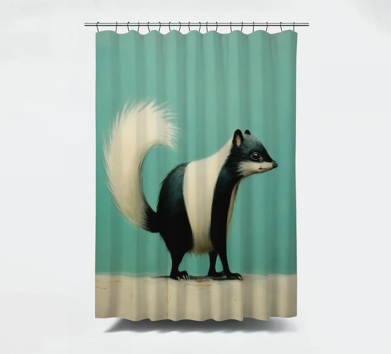 Minimal Skunk 1 tenda da doccia da Minimal Animal Art