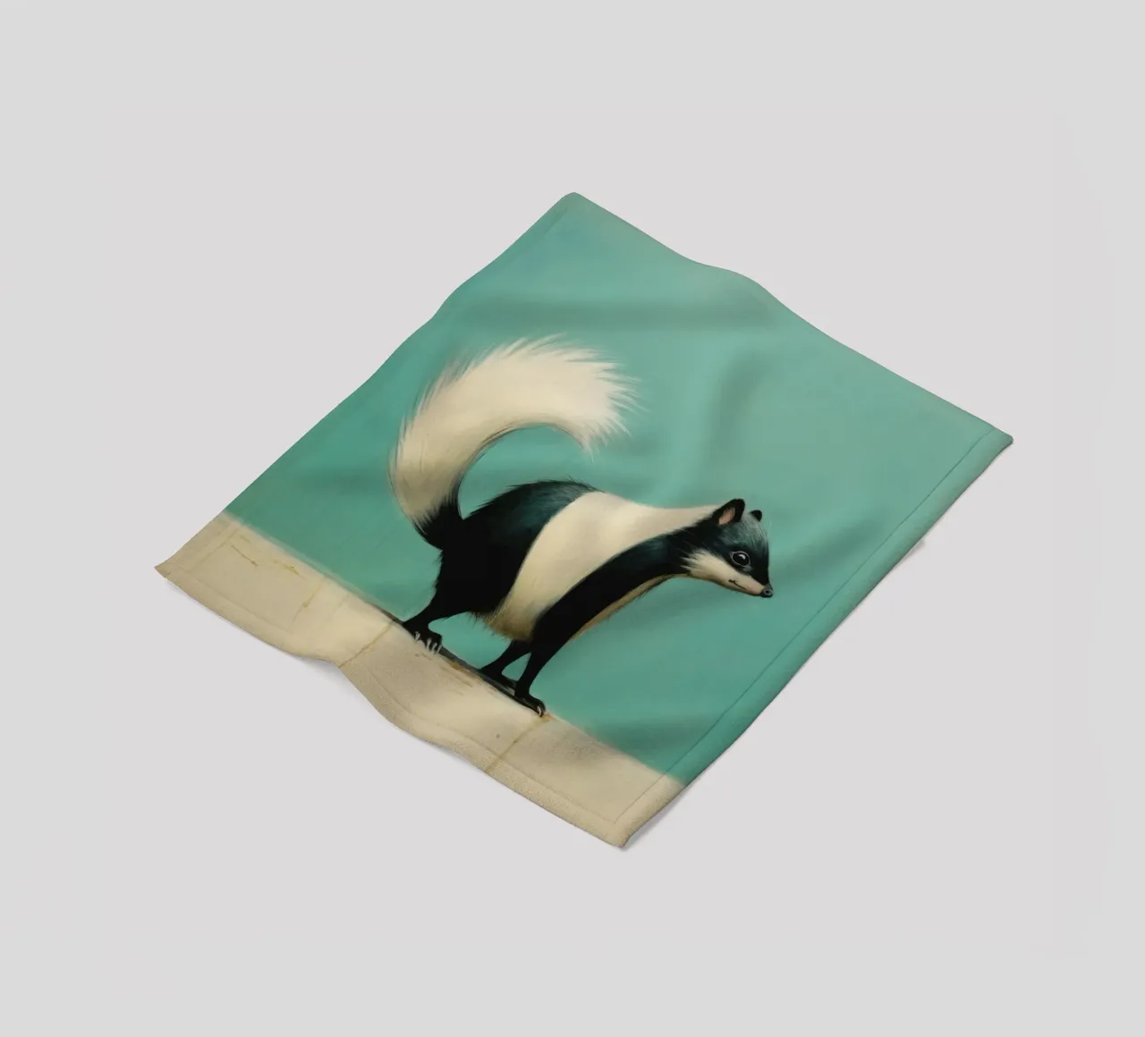 Minimal Skunk 1 coperta in pile da Minimal Animal Art