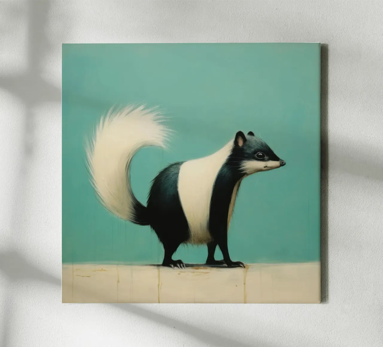 Minimal Skunk 1 tela da Minimal Animal Art