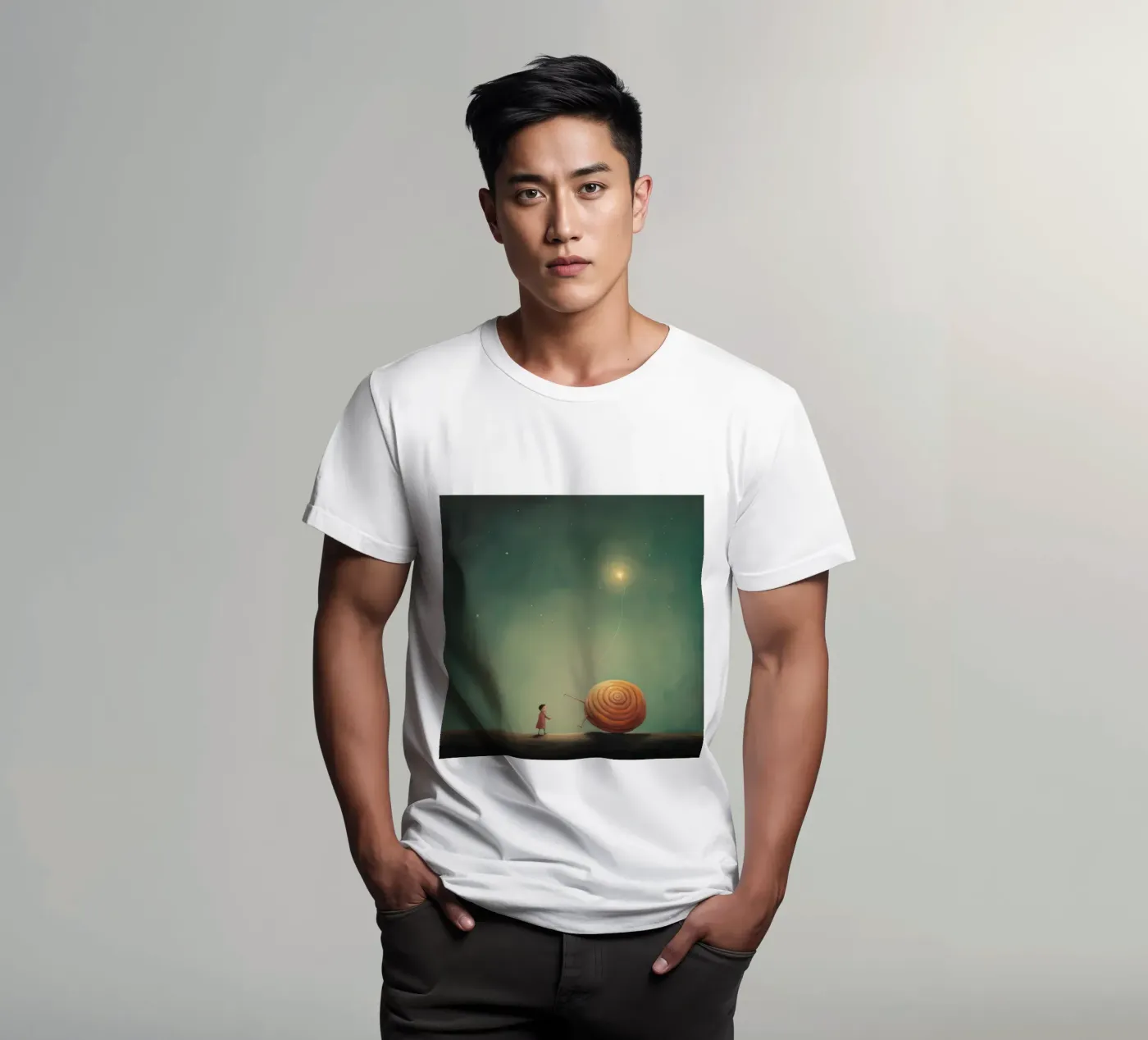 Lumaca minimale t-shirt da Minimal Animal Art