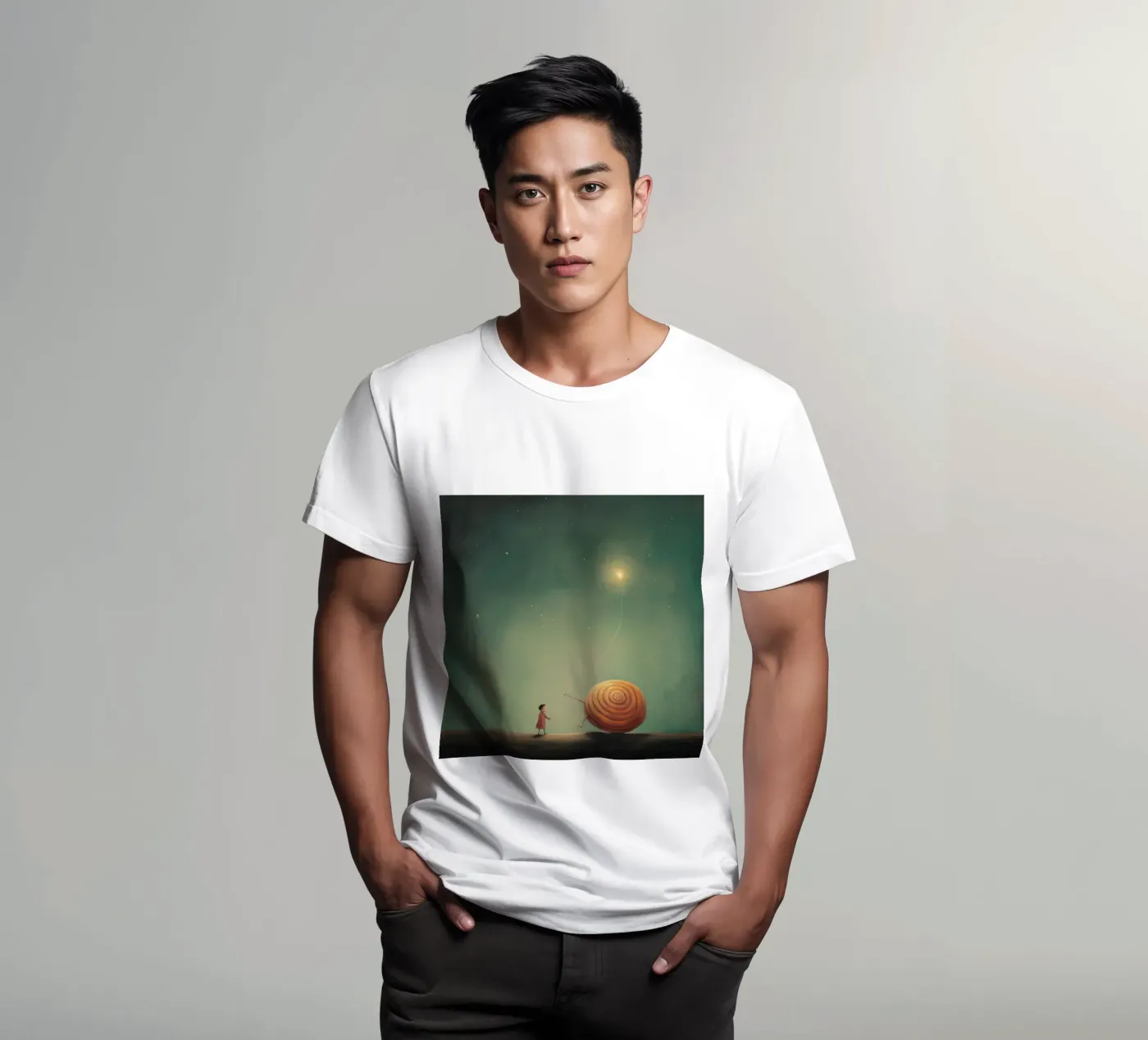 Minimal Snail t-shirt da Minimal Animal Art