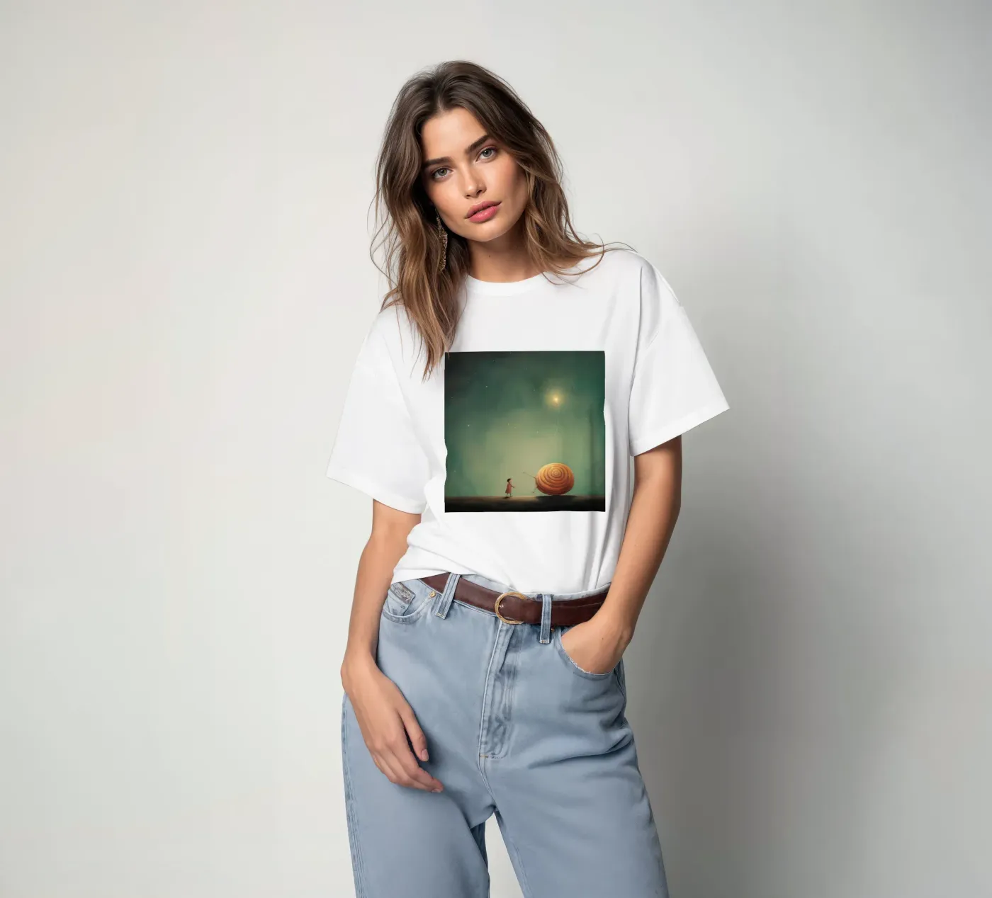Lumaca minimale t-shirt da Minimal Animal Art
