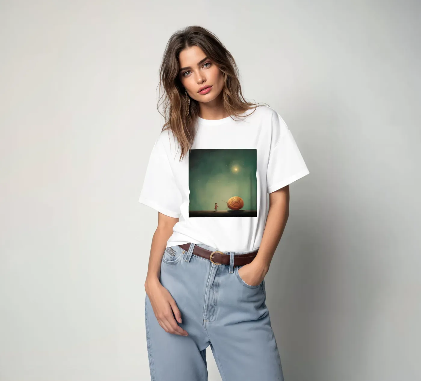 Minimal Snail t-shirt da Minimal Animal Art