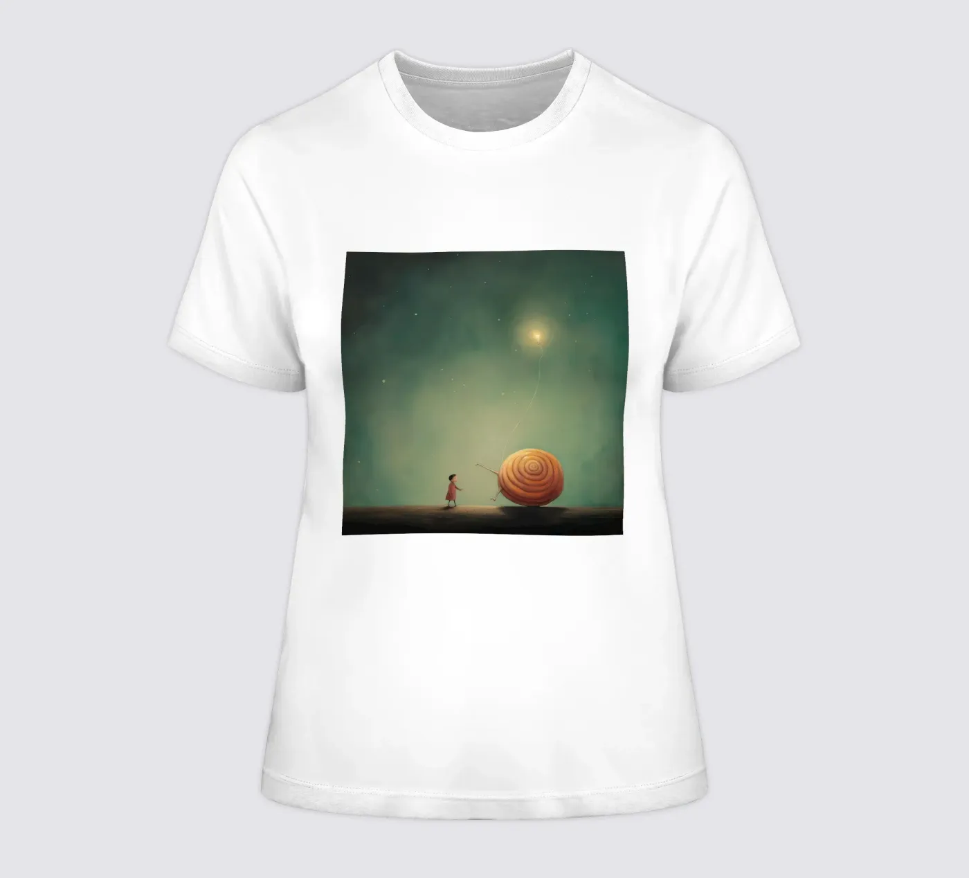 Minimal Snail t-shirt da donna da Minimal Animal Art