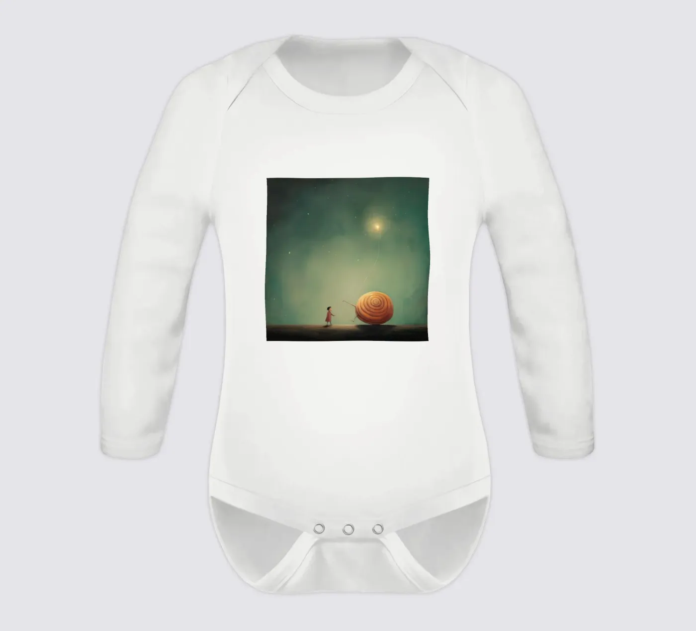 Lumaca minimale body neonato maniche lunghe da Minimal Animal Art