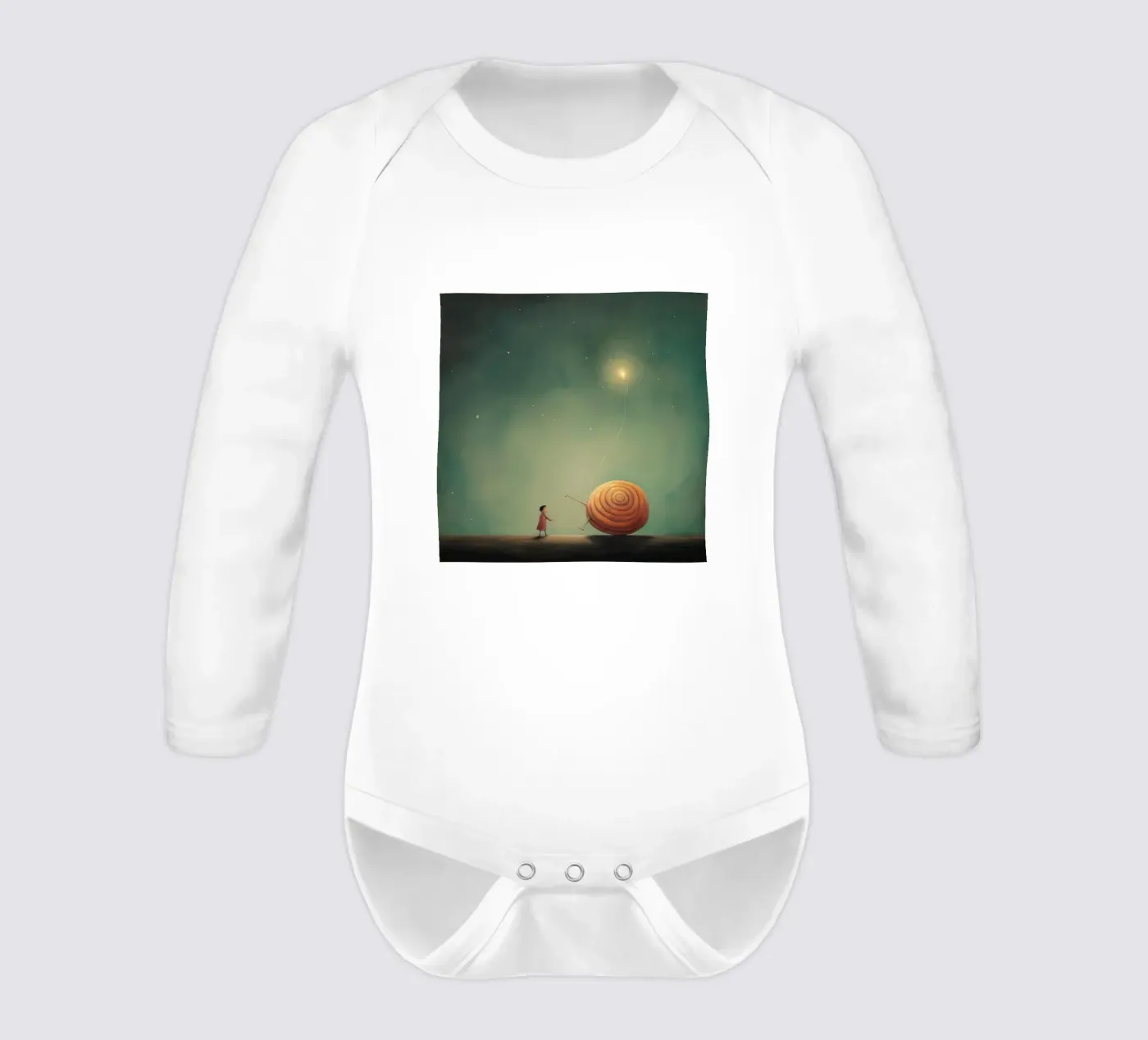Minimal Snail body neonato maniche lunghe da Minimal Animal Art