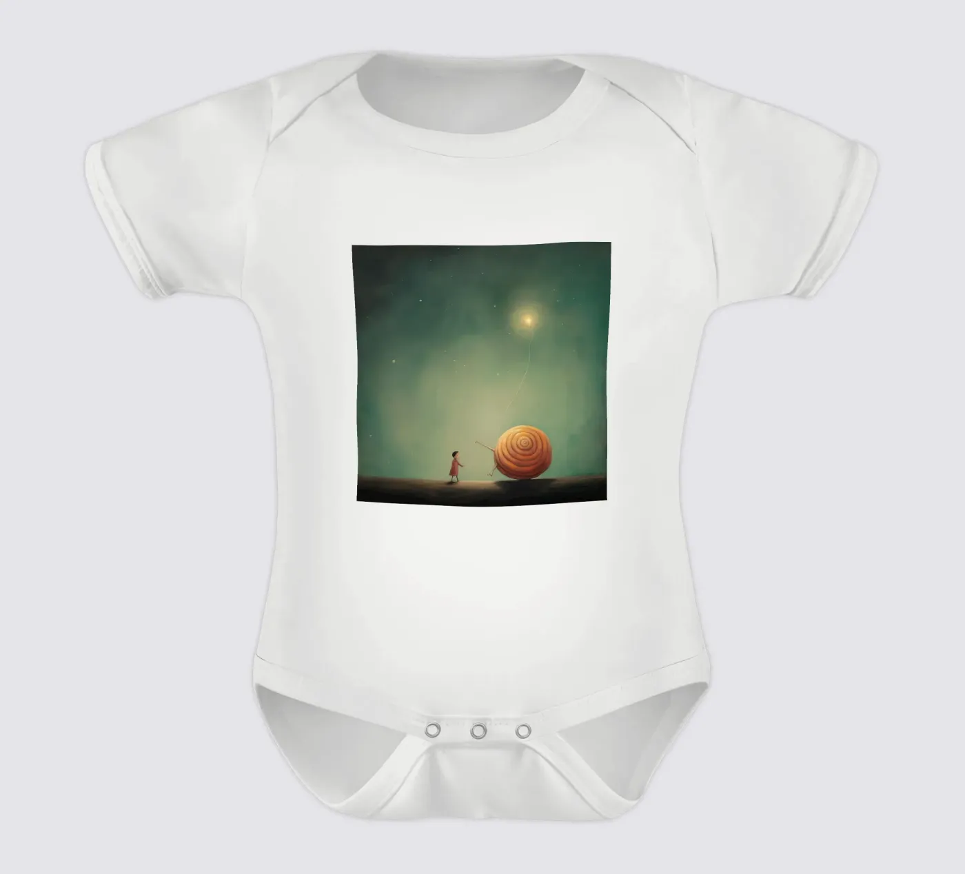 Minimale Schnecke Kurzarm Babybody von Minimal Animal Art