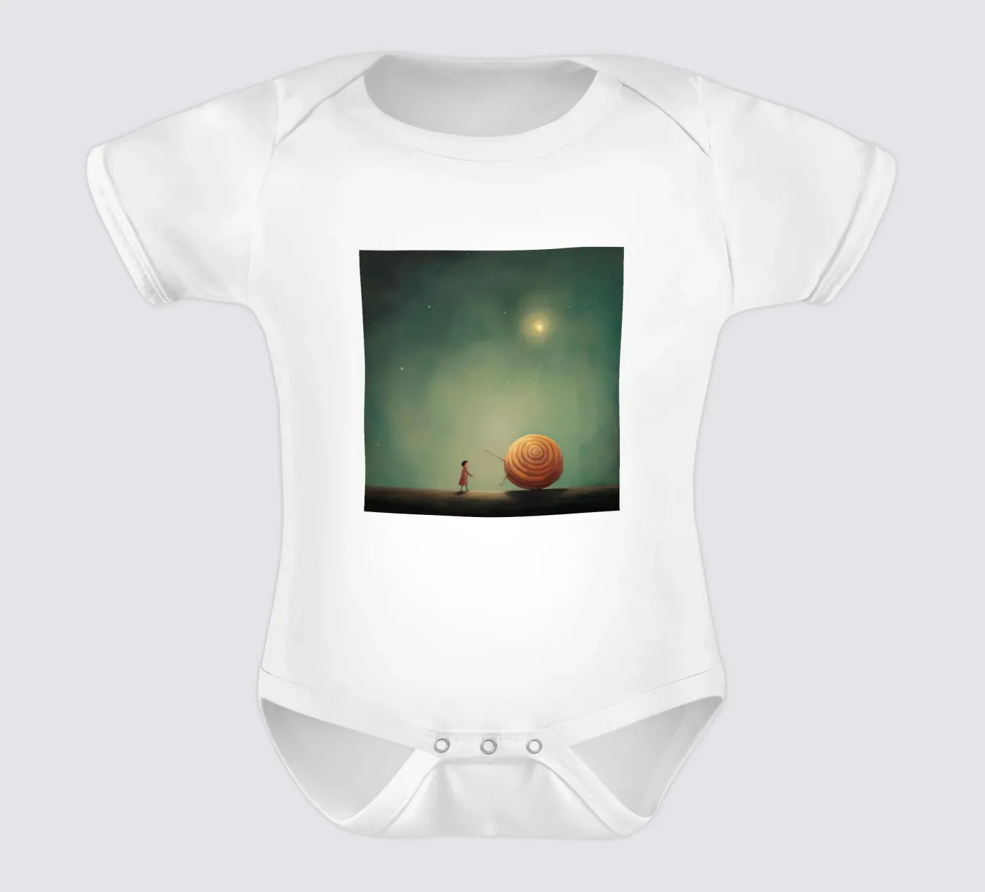 Minimal Snail body neonato maniche corte da Minimal Animal Art