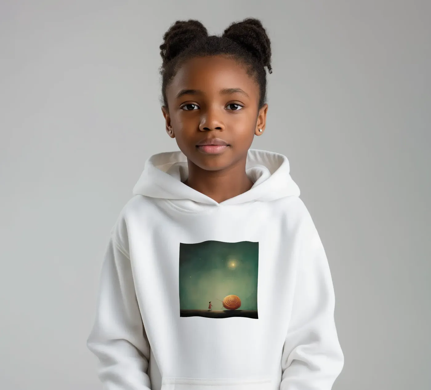 Minimale Schnecke Kinder Hoodie von Minimal Animal Art