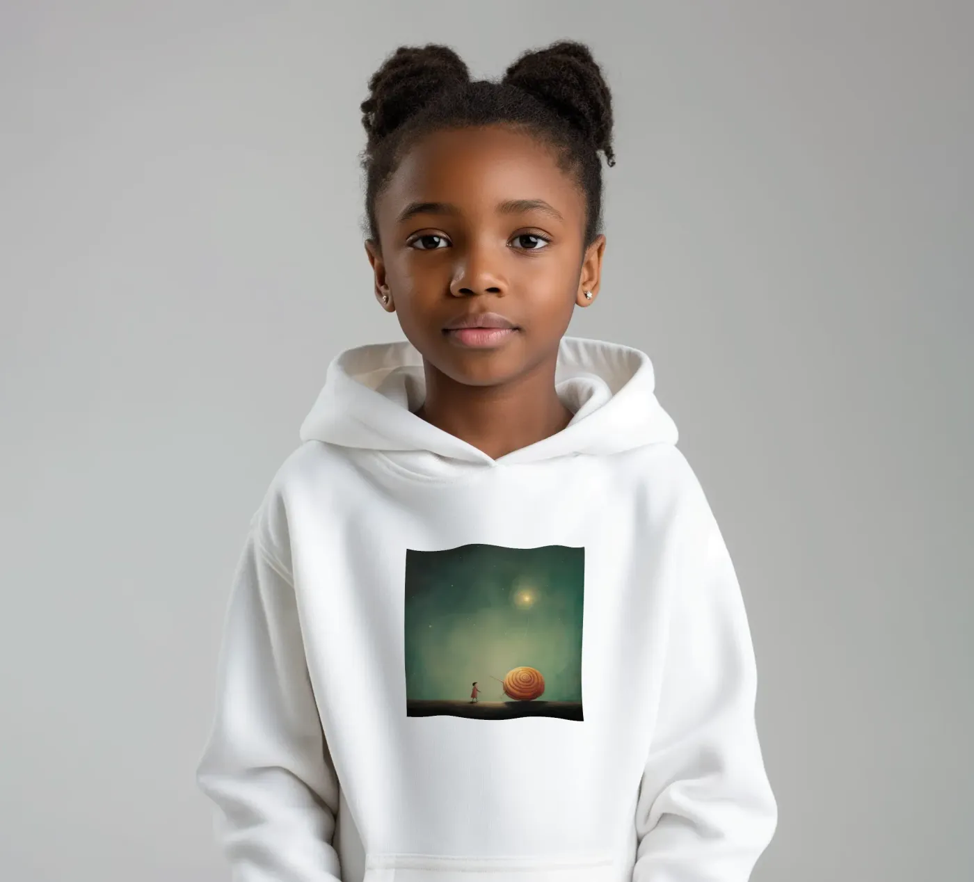 Minimal Snail felpa bambino con cappuccio da Minimal Animal Art