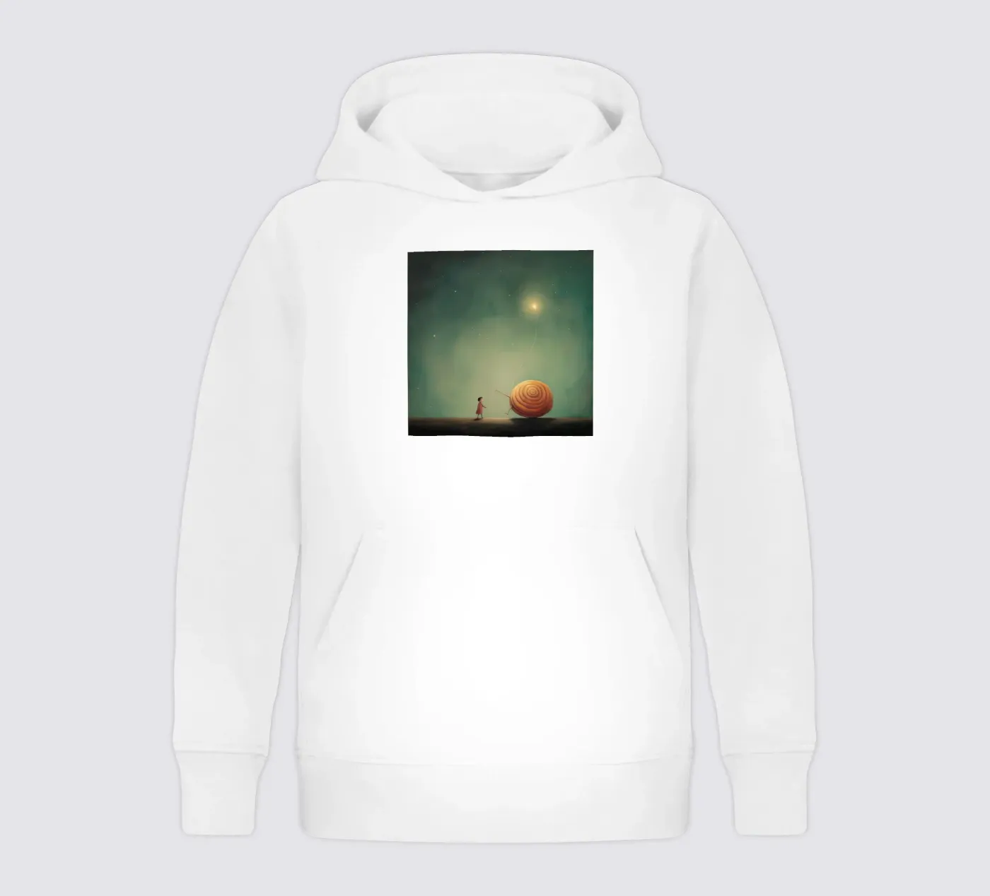 Minimal Snail felpa bambino con cappuccio da Minimal Animal Art