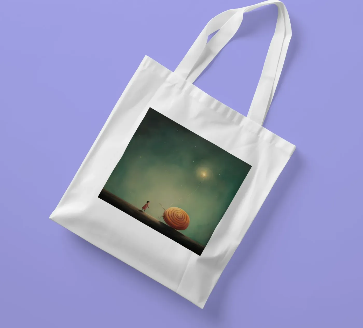 Minimal Snail borsa in juta da Minimal Animal Art
