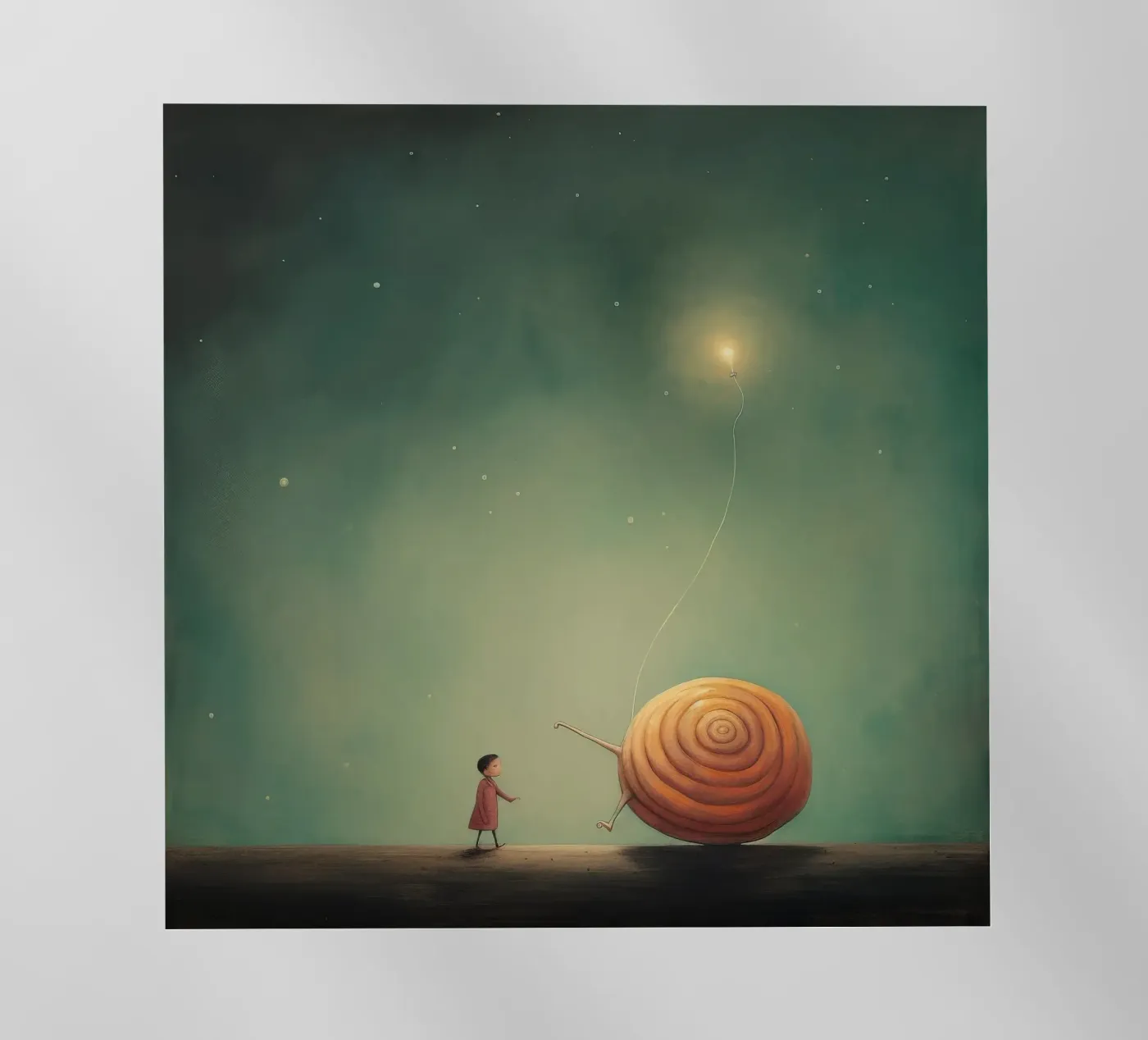 Minimal Snail pellicola backlit da Minimal Animal Art