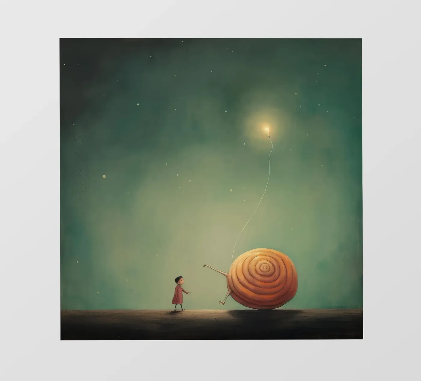 Minimal Snail pellicola backlit da Minimal Animal Art