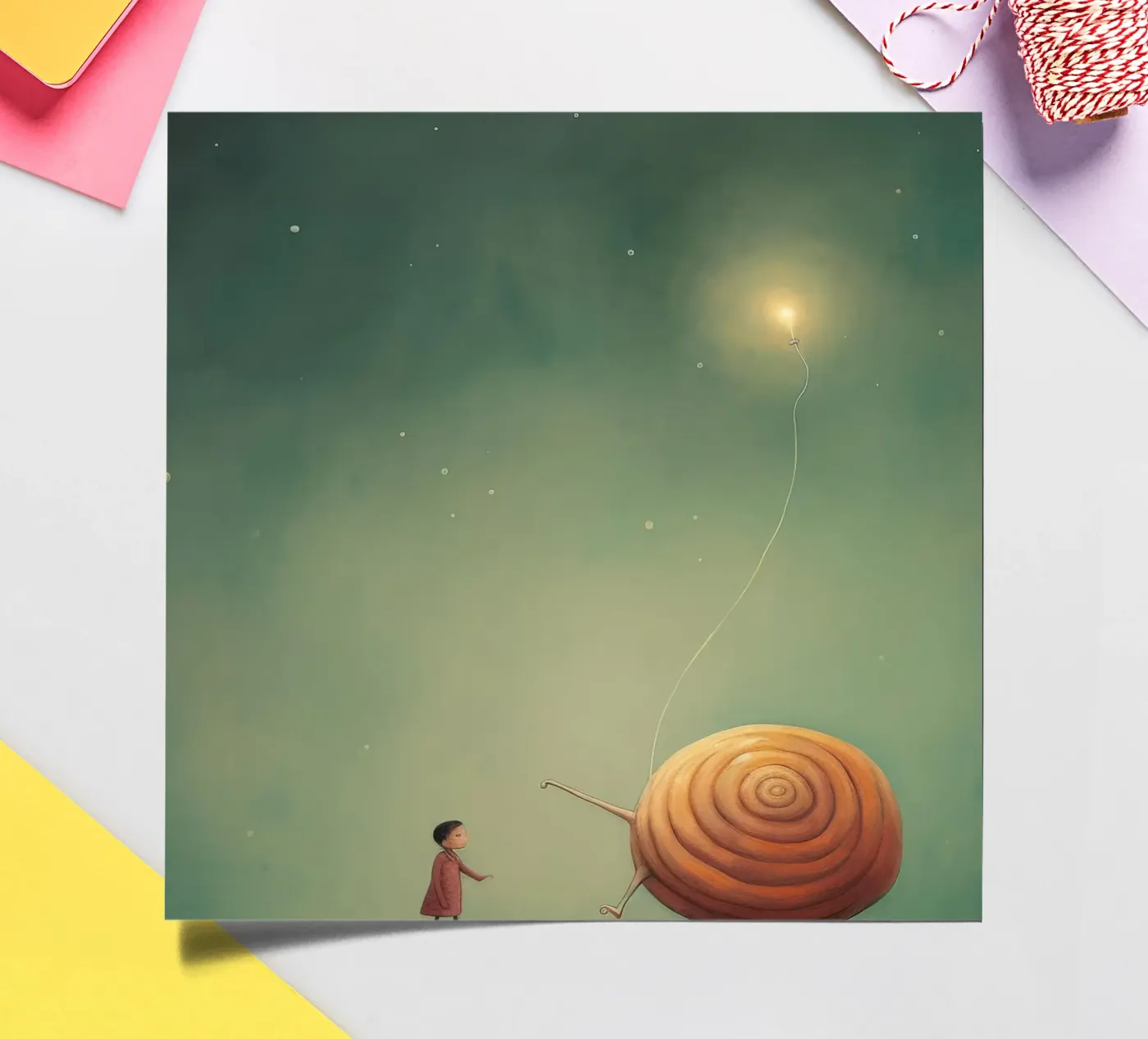 Minimal Snail foglio adesivo da Minimal Animal Art