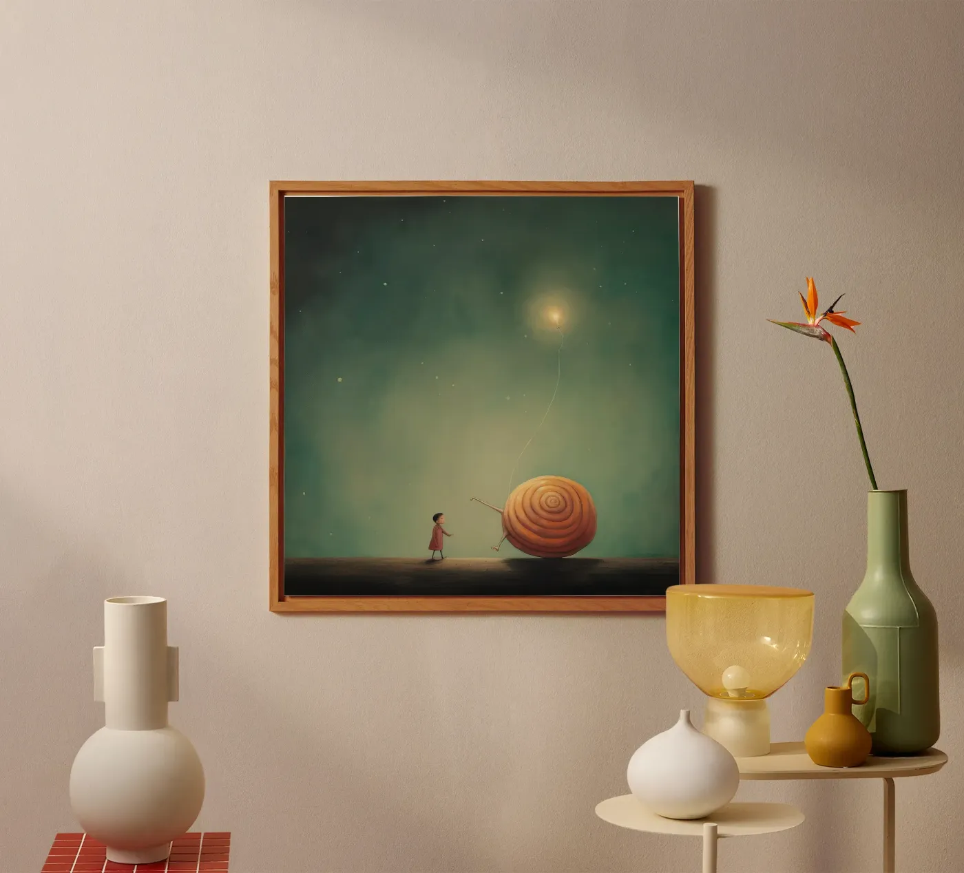 Minimal Snail pannello forex da Minimal Animal Art