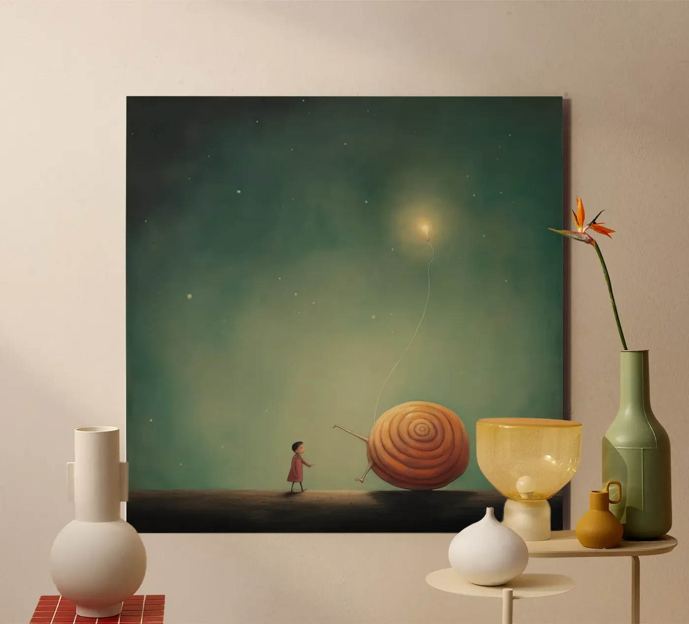 Minimal Snail pannello forex da Minimal Animal Art