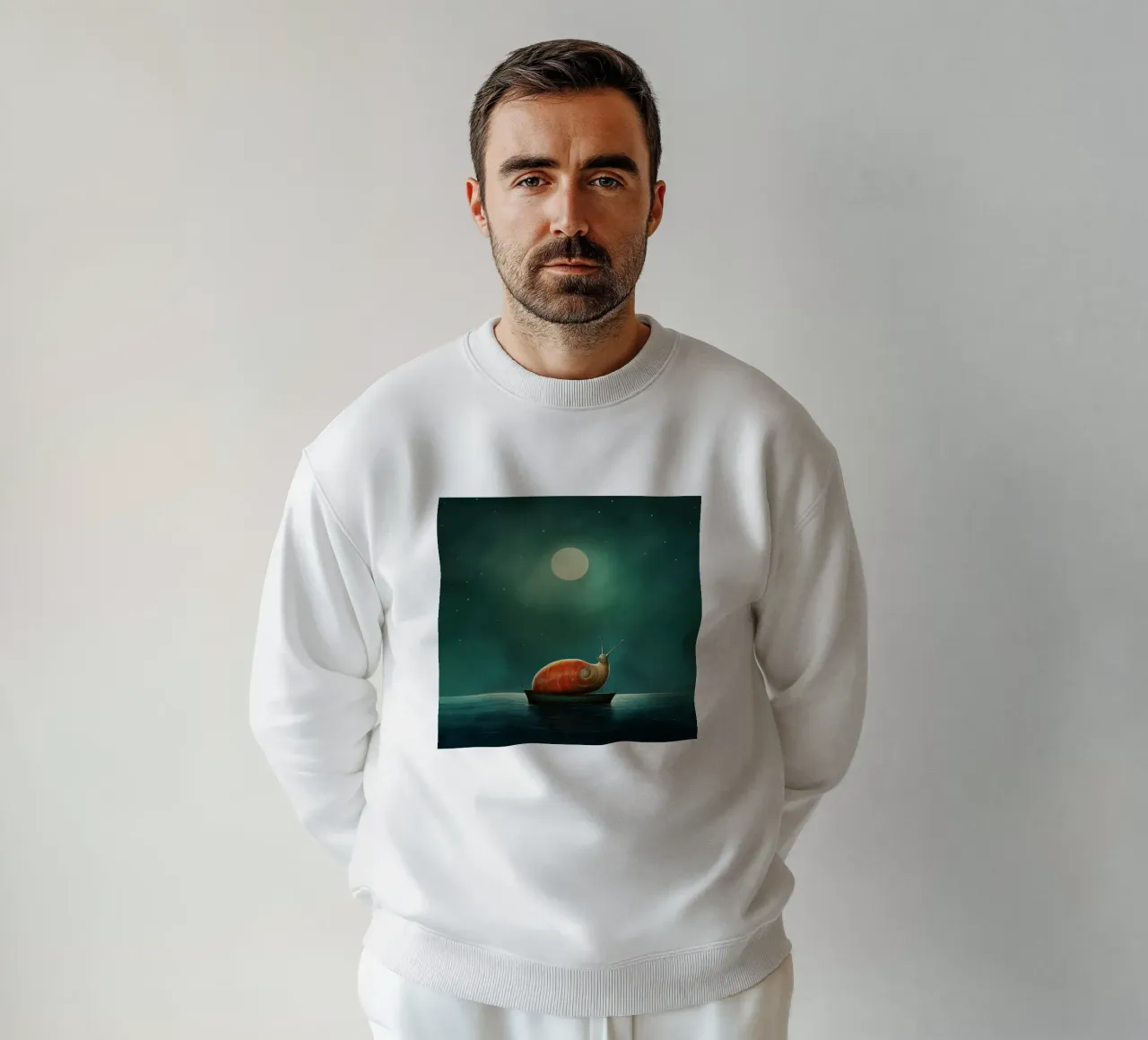 Lumaca minima 3 felpa da Minimal Animal Art