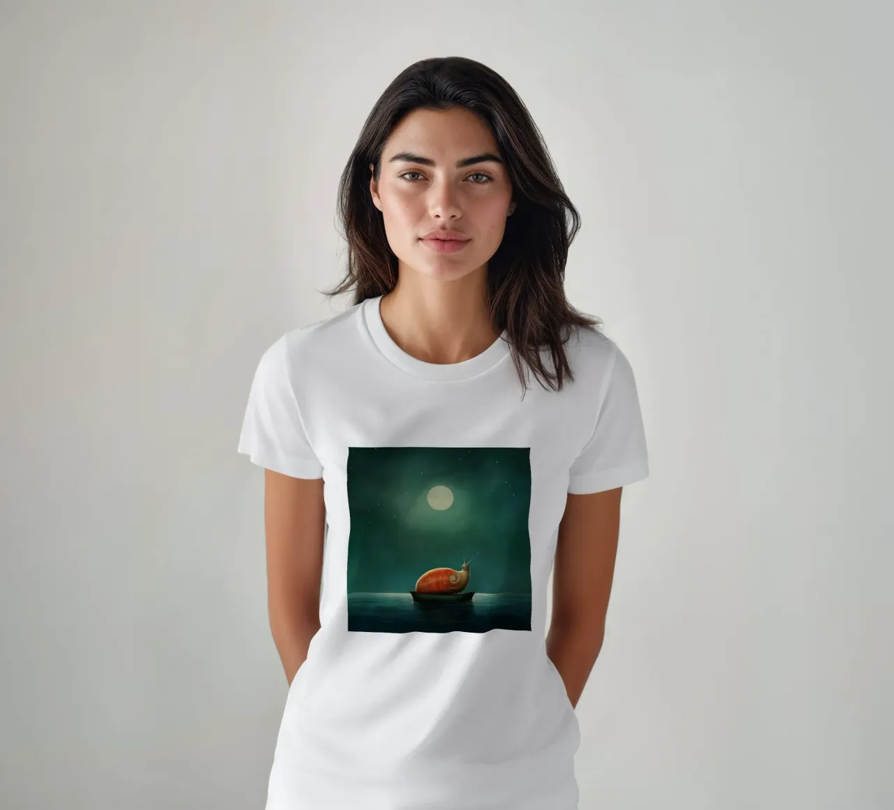 Lumaca minima 3 t-shirt da Minimal Animal Art
