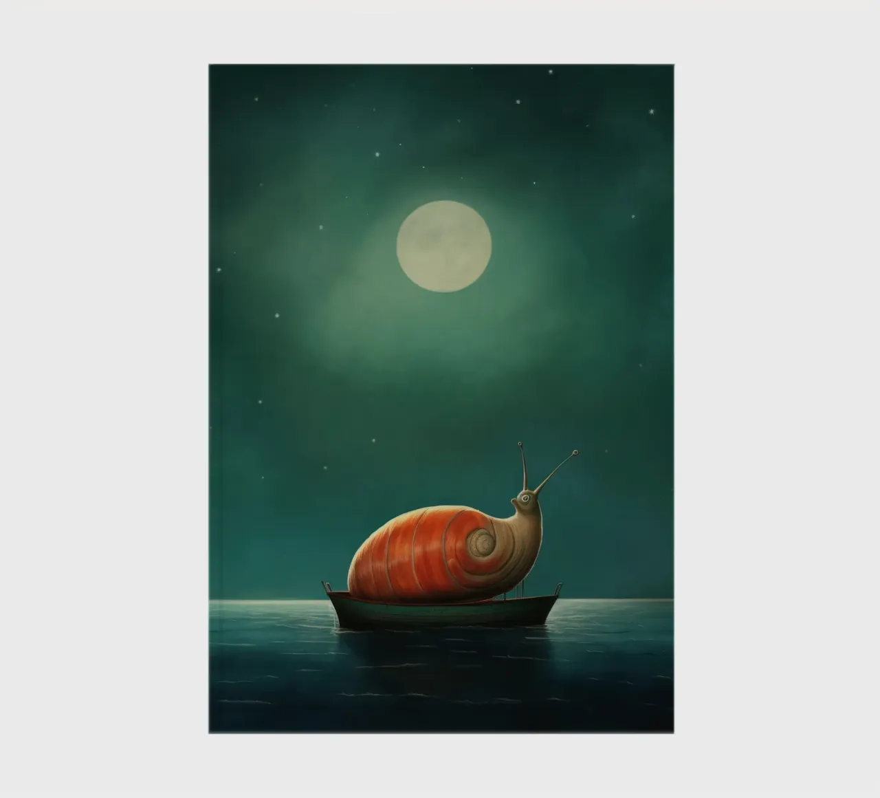 Minimal Snail 3 notebook by Minimal Animal Art